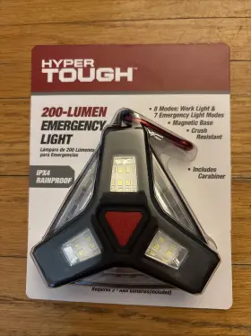 Hyper Tough 194767201074 200 Lumen Led Emergency Light 8 Modes Magnetic Base New