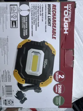 Hyper Tough 820909070467 25w Led 2500 Lumen Rechargeable Free Standing Light New In Box