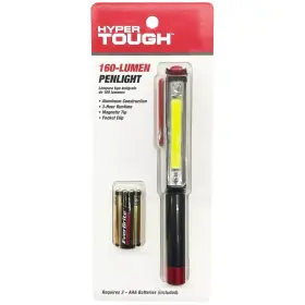 Hyper Tough 820909075301 160-lumen Led Aluminum Penlight Flashlight Magnetic Tip Pocket Clip