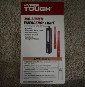 9434602768 Hyper Tough 350-lumen Led Emergency Light Flares Seat Belt Cutter Window Bre