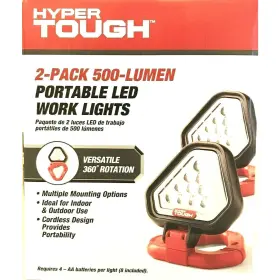 Lm58317-2 Hyper Tough 9977 Hypertough 2-pack 500 Lumen Portable Led Work Light Model Battery Op