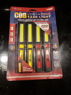 Flc10046 I-zoom Cob Versa Beam Task Light Work 4pack Ultra Bright 120 Lumens New