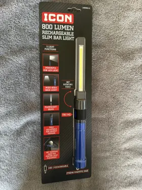 71068 Icon 800 Lumen Led Rechargeable Magnetic Handheld Foldable Slim Work Light