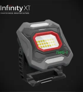 1806323-1pc Infinity X1 2000l Cree Work Light 1pc 18hrs 5 Modes Magnetic Powerbank Rechgb