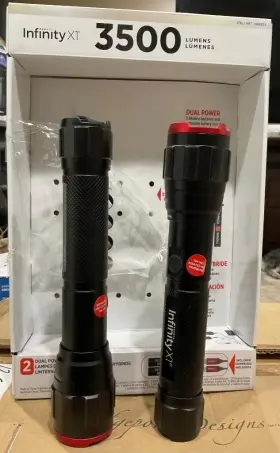 3500l Infinity X1 810156210624 Dual Power Focusing Flashlight 2-pack