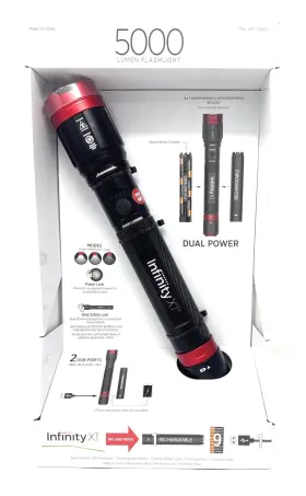 B0br88gldy Infinity X1 Dual Power 5000 Lumens Rechargeable Flashlight Weather-resistant