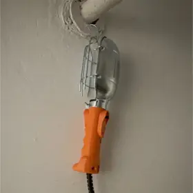 3170291 Intertek 120v Corded Worklight Orange Handle Plastic Metal Silver Mpn