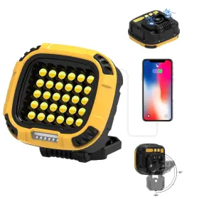 Iodoo 792105527154 2 Pack Portable Mini Led Work Light 60w 6000lm Cob 360 Rotation