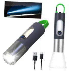 Flal-ble36-wlas Jamisay Led Rechargeable Flashlights Zoomable 4 Modes 1000 Lumens Ipx4 Waterproof &