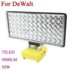 Jyx-ab-003 Janllenton Dewalt 18v 20v Li-ion Battery Led Work Light Flashlight 72 Beads