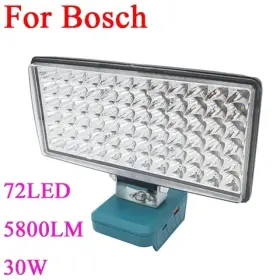 Jyx-ab-005 Janllenton Bosch 18v 20v Li-ion Battery Car Led Work Light Flashlight Torch 72 Beads