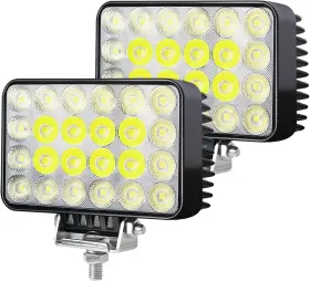 Jaslite 313051672615 2pack 12/24volt 72w Led Work Light 9000lm Square High Power Driving F