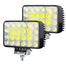 Dr-72wsf-p Jaslite 2pack 12/24volt 72w Led Work Light 9000lm Square High Power Driving Ligh