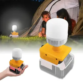 M12e27 Jhbz Cordless Work Light For Dewalt 20v With Led Bulb 12w 1300lm Protable Flo