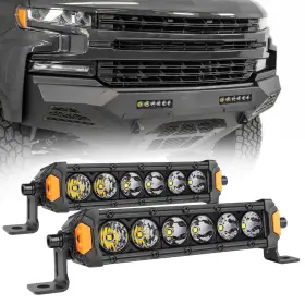 90091 Jiepeng 2pcs 7 Inch Slim Single Row Led Light Bar 60w Flood Spot Combo Beam Off Road