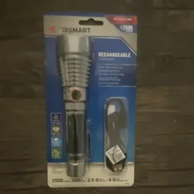 2930939 Jobsmart Led Flashlight 2500 Lumens Rechargeable Usb-c Aluminum Silver
