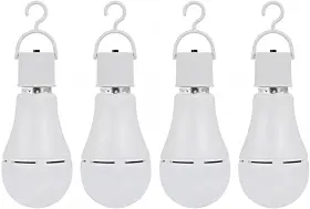 Lqll100 K Jingkelai Rechargeable Portable Emergency Led Light Bulbs 9w With Battery Backup - 4-pa