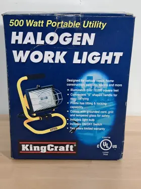 Xg-1009 King Craft Halogen Work Light 500 Watt Portable