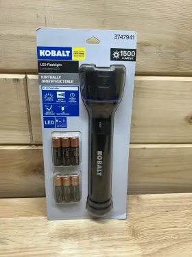 3747941 Kobalt 820909681168 Brand New Waterproof 1500-lumen Led Flashlight With Batteries #3747941
