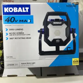 Kobalt 841821059262 40-volt Max 2000-lumen Led Battery-operated Rechargeable Portable Work