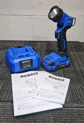 Kfl-324b-30 Kobalt Tools 24v Led Flashlight 2.0ah Battery And Charger