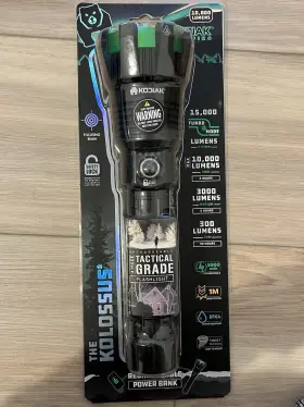 1be13 Kodiak Kolossus Led Flashlight 15 000 Lumens Rechargeable Water Resistant