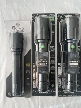 24518 Kodiak 2 6000 Lumen Rechargeable Flashlights Bonus Scipio Tactical 2000 Lumens
