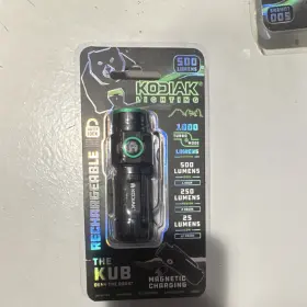 Wm-kub-4 Kodiak The Kub Rechargeable Led Flashlight 500 Lumens Magnetic Black