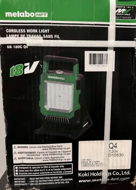 Ub18dcq4  Koki Holdings America Ltd Metabo Hpt 18v Work Light Cordless 4000 Lumen Led 15 Mode Tool Only New