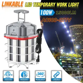 Ng-tw-100w-508-grus Kukuppo Linkable 100w Led Temporary Work Light 5000k Construction Job Site Lighting Etl