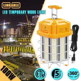 Kukuppo Ng-tw-100w-508-ous-led##65 Linkable- 100 Watt Led Temporary Work Light Industrial Construction Jobsite Lamp
