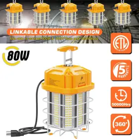 Ng-tw-80w-508-yus Kukuppo Ng-tw-80w-508-yus#ny56 Led Temporary Work Light 80w Linkable Construction Jobsite 5000k 11 600lm