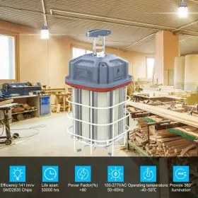 Ng-twg-100w-5k-120v-una Kukuppo Ng-twg-100w-5k-120v-una##18 100w Led Temporary Work Light Linkable Construction Jobsite Lighting With Hook