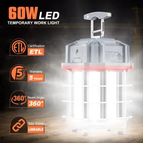Ng-twg-60w-5k-120v Kukuppo 60w Linkable Led Temporary Work Light Commercial Industrial Construction Lights