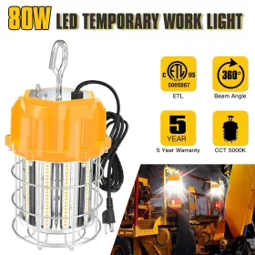 Ng-twl-80w-5k-120v Kukuppo Ng-twl-80w-5k-120v#ny56 Led Temporary Work Light 80w Portable Construction Jobsite Lights 12 000lm 5000k