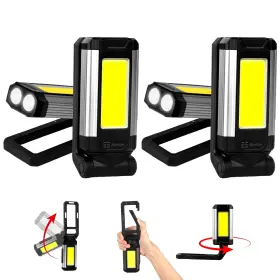 W5-04 Kunhe Magnetic Work Light 4-pack 1800 Mah Rechargeable 400 Lumens 7 Mode