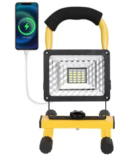Tg01-15w Lanfu 15w Led Work Light With Stand 4000 Lm Rechargeable Portable Flood