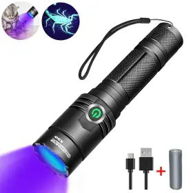 P7.2v Led Lenser 395nm Blacklight Uv Light Tactical Flashlight Rechargeable Torch Lamp