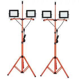 1133b Ledmo 26000 Lumen Led Work Lights On Stand Tripod 200w Bright 2 Adjustable Head