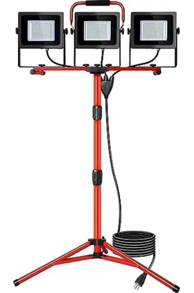 Ez1700 Ledmo 30000 Lumen Work Lights With Stand 150w Three-head Portable Removable L