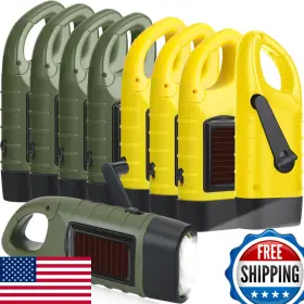 B0fghxpn1j Leelosp 9 Pieces Hand Crank Flashlight Solar Powered For Emergencies