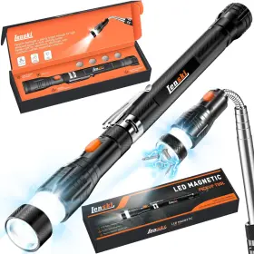 Qs-df-h01 Lenski Flexible Magnetic Pickup Tool With Led Flashlight Rechargeab