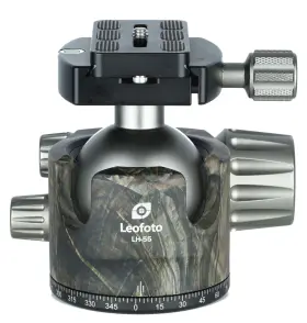 Lh-55 Leofoto 940828311152 Camo 55mm Low Profile Ball Head Arca/rrs Compatible W Independent Pan L
