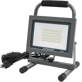 002-fl-wl50w-gr Lepower 50w Led Work Lights Stand Outdoor 5000lm Flood Light With Plug 6000