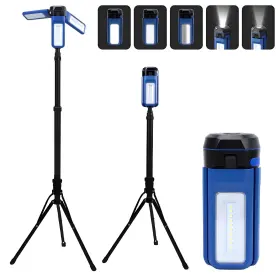 Sm-005-ld-blue Lgtmax Rechargeable Solar Camping Light With Stand Portable Cordless Work Wit