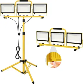 3hwl Lhotse 21000 Lumens Work Lights With Stand 3 Adjustable Head Led Light Waterproo
