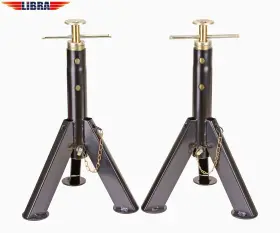 26051 Libra Set Of 2 Heavy Duty Telescopic Rv Stabilizer Jacks Stand With Featured Sta