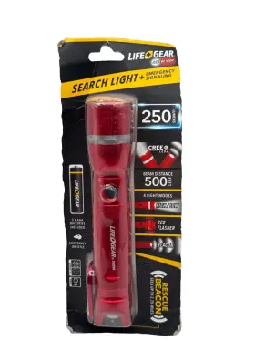 Aa35-60538-red Life Gear 250-lumen Search Light 250 Emergency Whistle