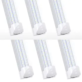 Ligheart 738634216756 8ft Led Shop Light 6-pack - 120w 14400lm 6000k Cold White V-shape