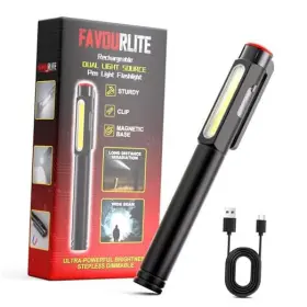 Als-7432-us Lightbeoneus Pen Light Flashlight 800 Lumens Led Rechargeable 6 Modes Cob